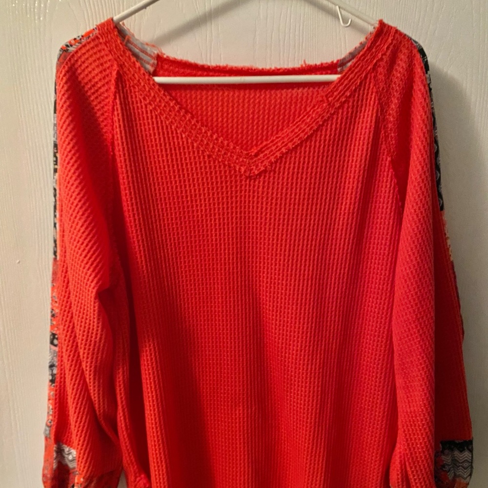 Women’s patchwork long sleeved top